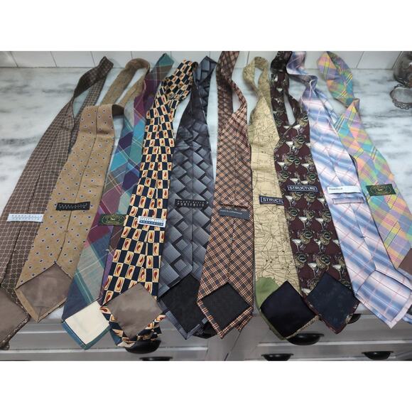 Bulk Neck Tie Lot #13, 10 Men's Ties Bundle, Assorted Patterns, Wholesale Pack‎ - Picture 4 of 7